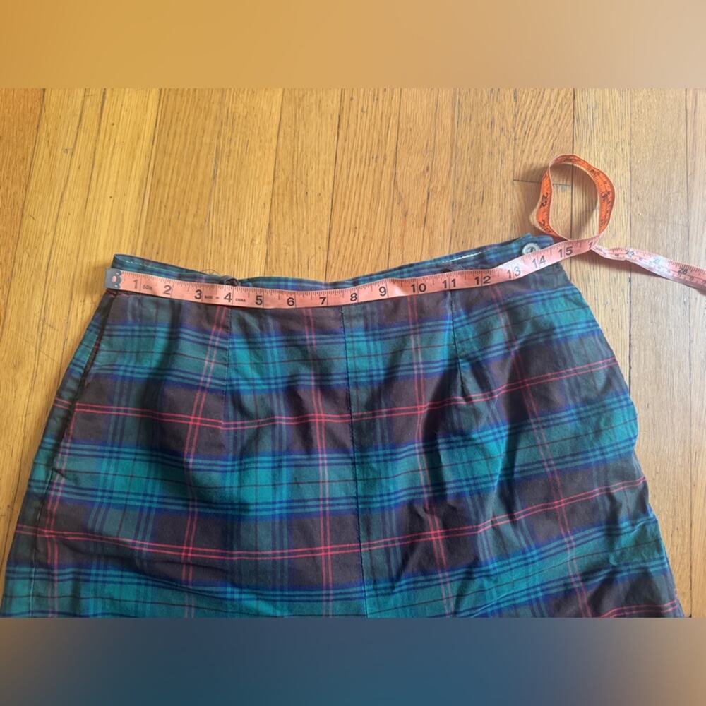 50s Vintage High Waisted Plaid Side Zip Shorts - Picture 5 of 8